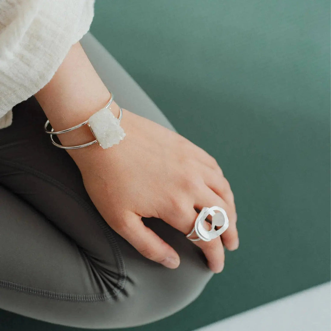 modern silver sphere ring jewelry
