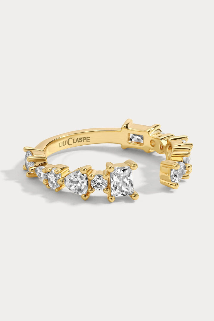 The Sculpted Cuff Ring – 14K Gold Plated Lili Claspe