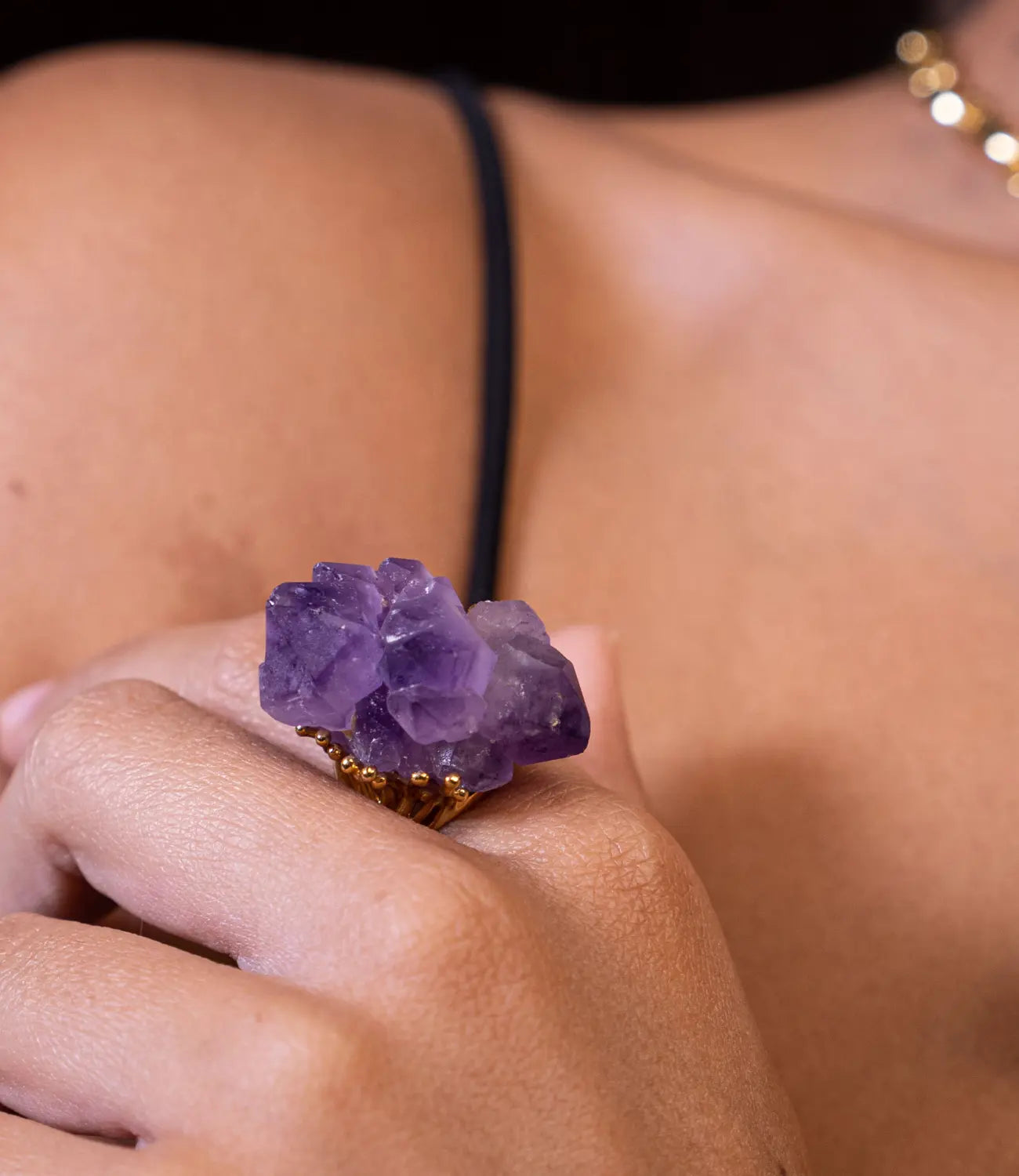 The Clarity Ritual Ring Raw Amethyst Vault 9