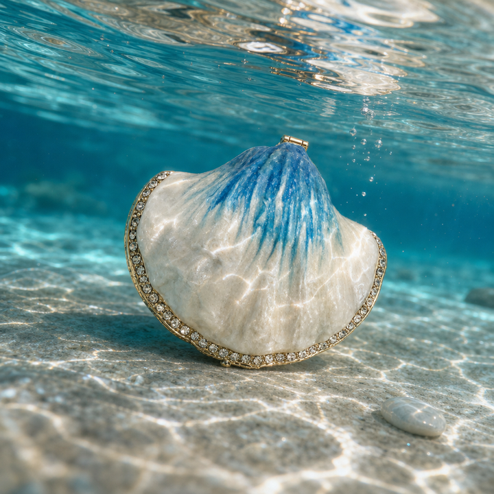 Coquillage Crystal Clam Shell Trinket Box