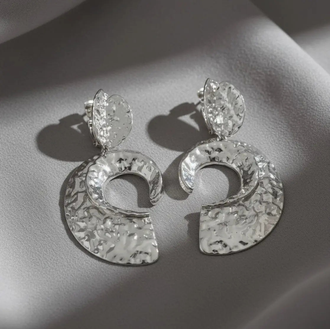 Surface Melted Sculptural Clip-On Earrings Vault