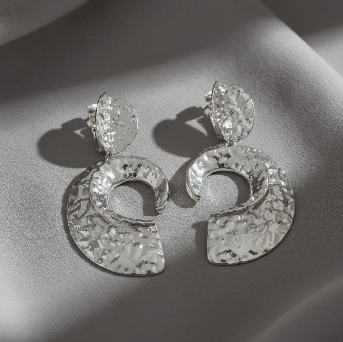 Surface Melted Sculptural Clip-On Earrings Vault