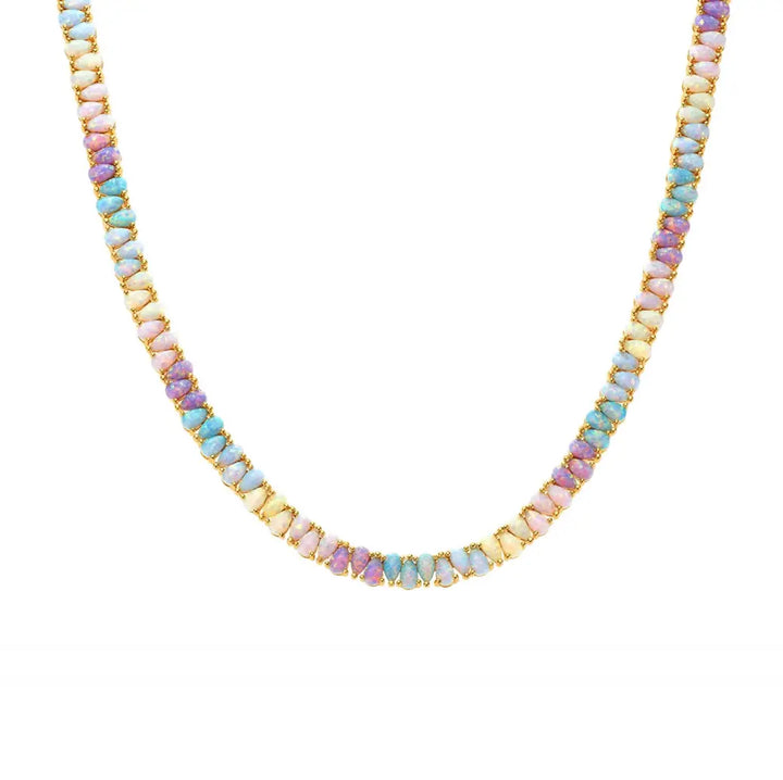 Candy Colored Opal Tennis Necklace Vault 9