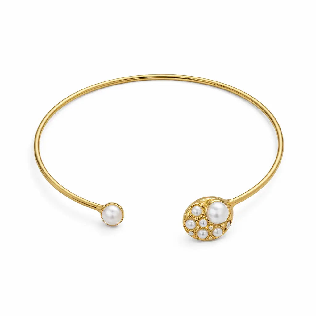 architectural pearl statement necklace