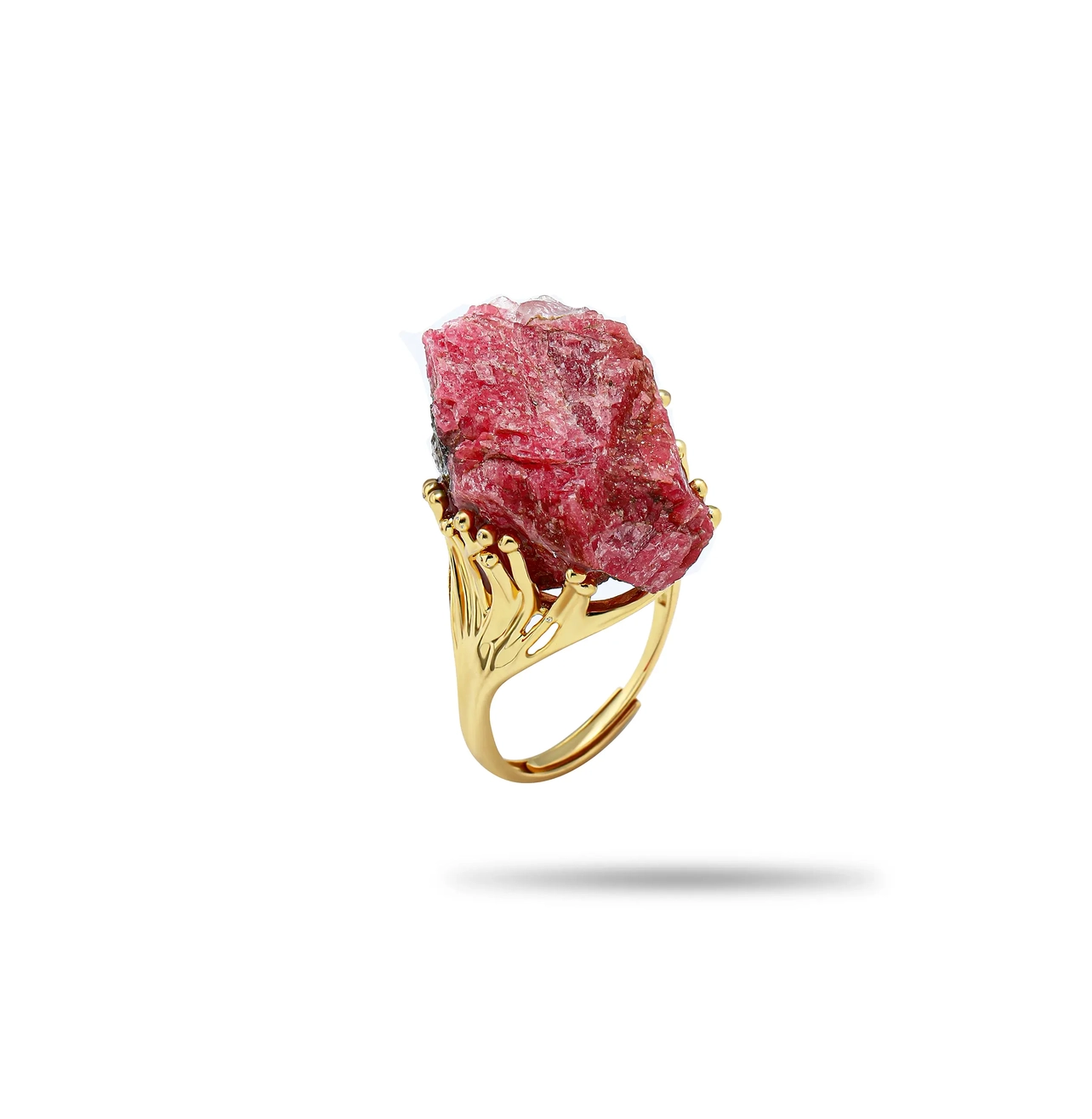 natural rhodonite mineral ring
sculptural rhodonite jewelry ring
vault no9 rhodonite gemstone ring