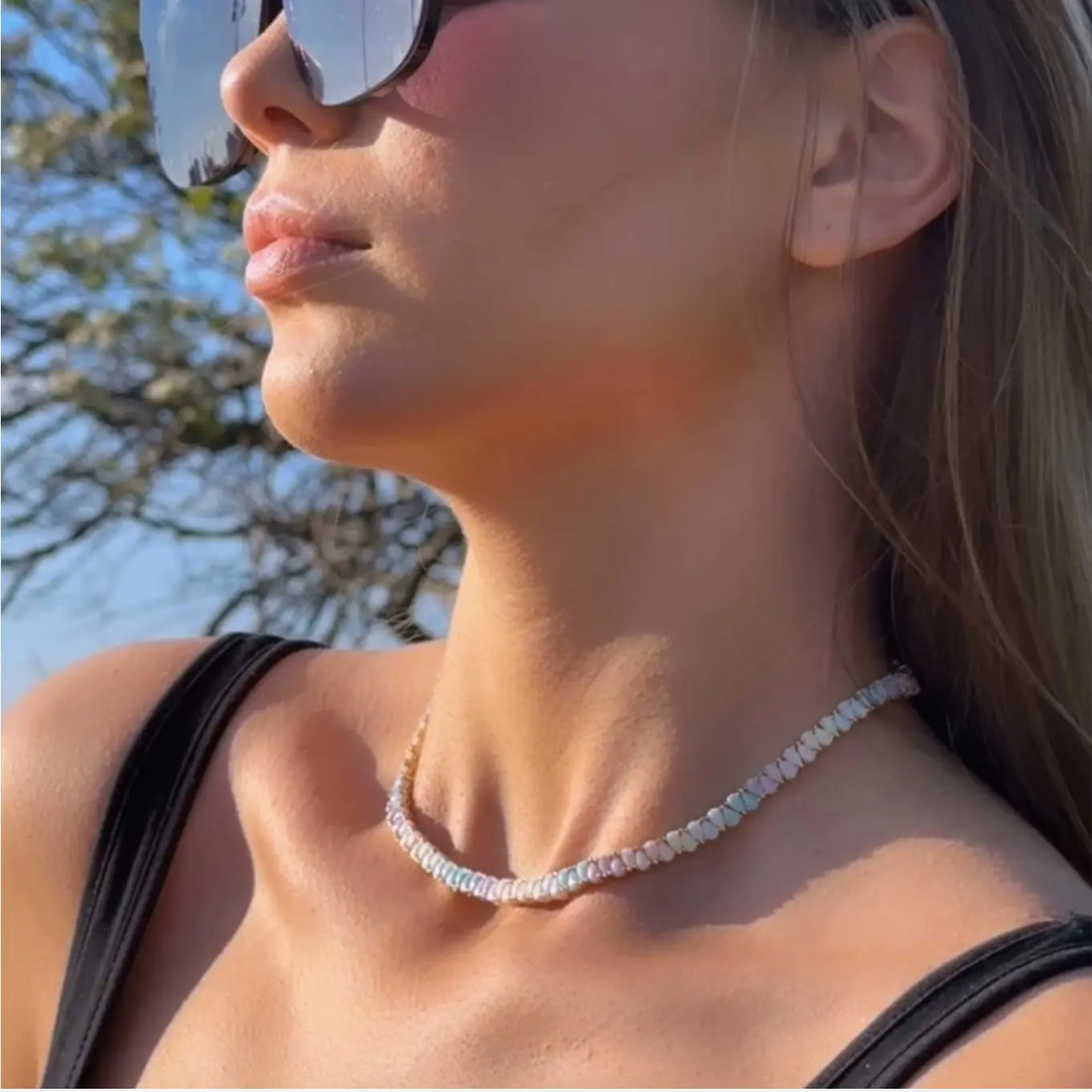 Candy Colored Opal Tennis Necklace Vault 9