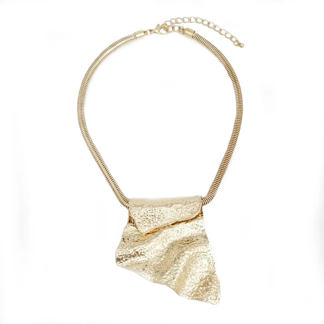 Surface Fold Statement Pendant Necklace Vault