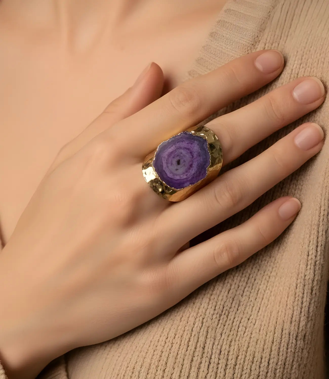 The Element Ritual Ring Natural Agate Vault 9