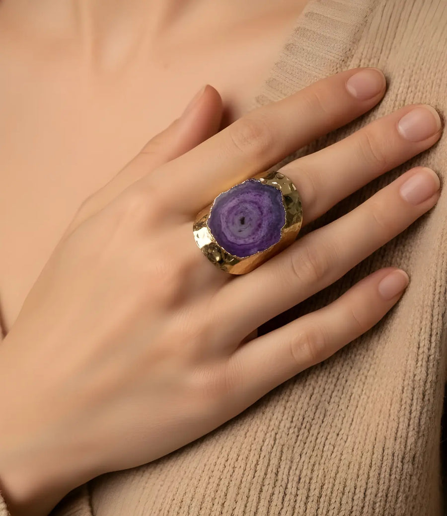 The Element Ritual Ring Natural Agate Vault 9