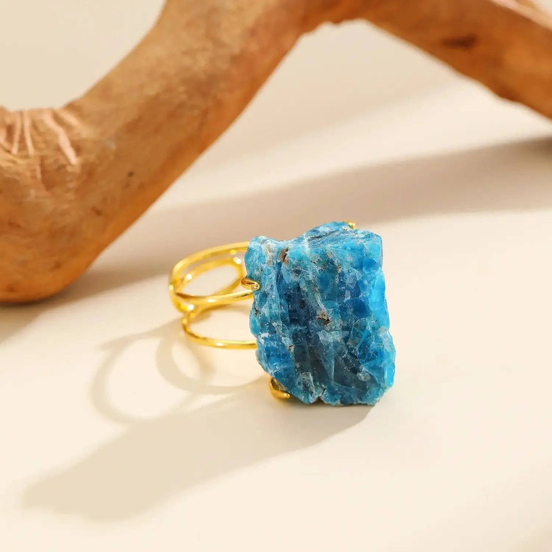 Natural Blue Chrysocolla Stone Statement Ring Vault 9