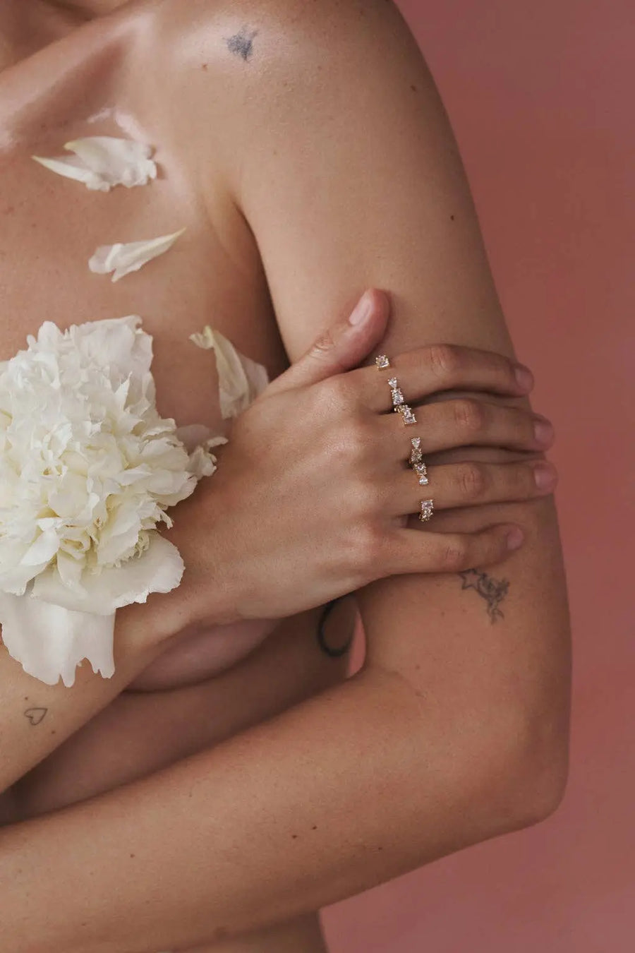 The Sculpted Cuff Ring – 14K Gold Plated Lili Claspe
