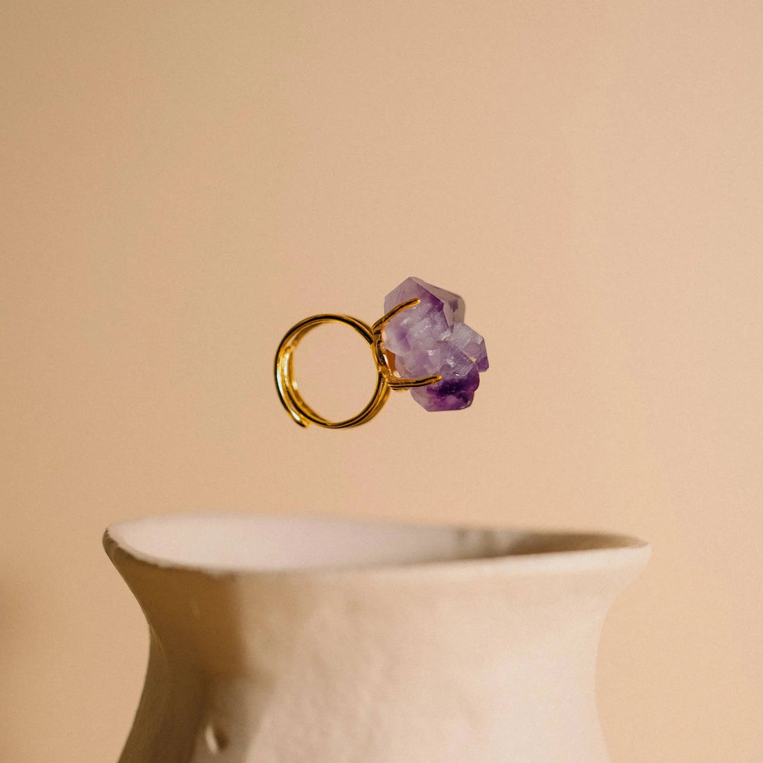 The Clarity Ritual Ring Raw Amethyst Vault 9